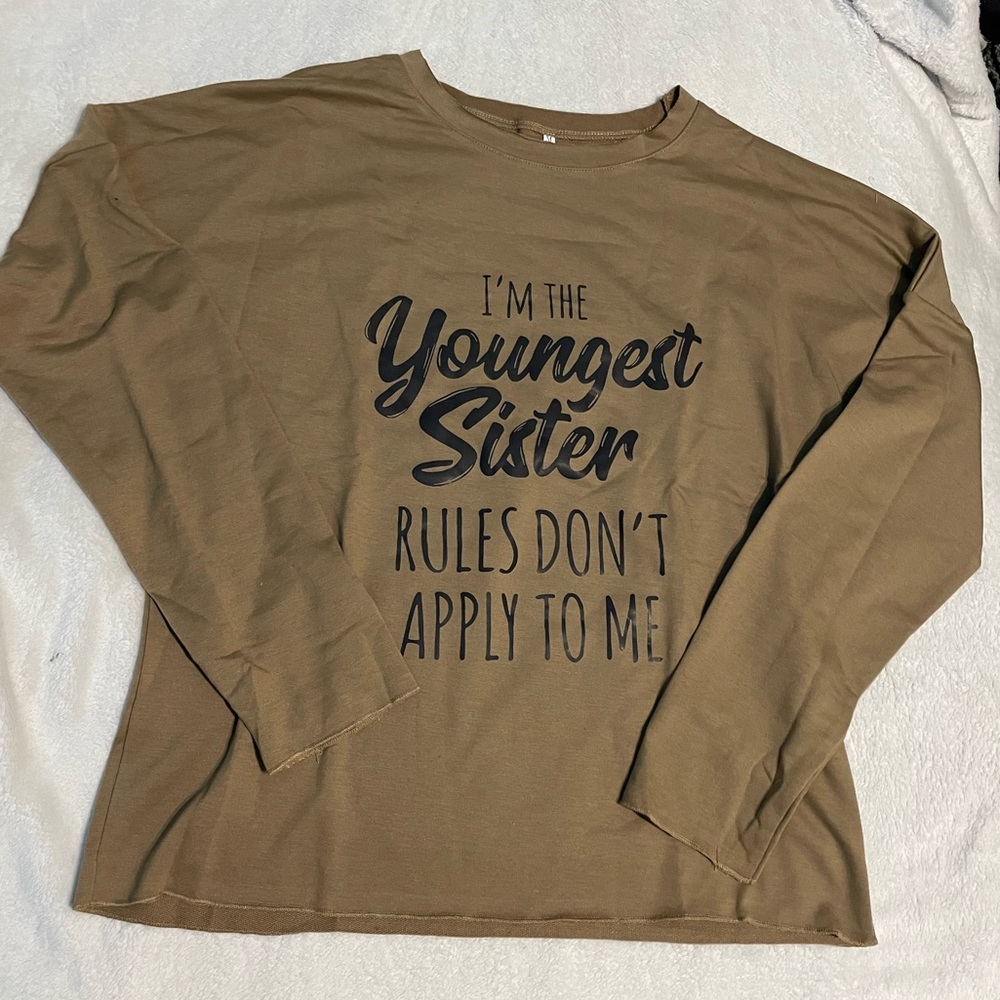 NWOT brown long sleeve shirt